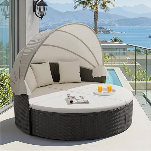 Outdoor Daybed Furniture - أثاث فناء خارجي: سرير نهاري دائري