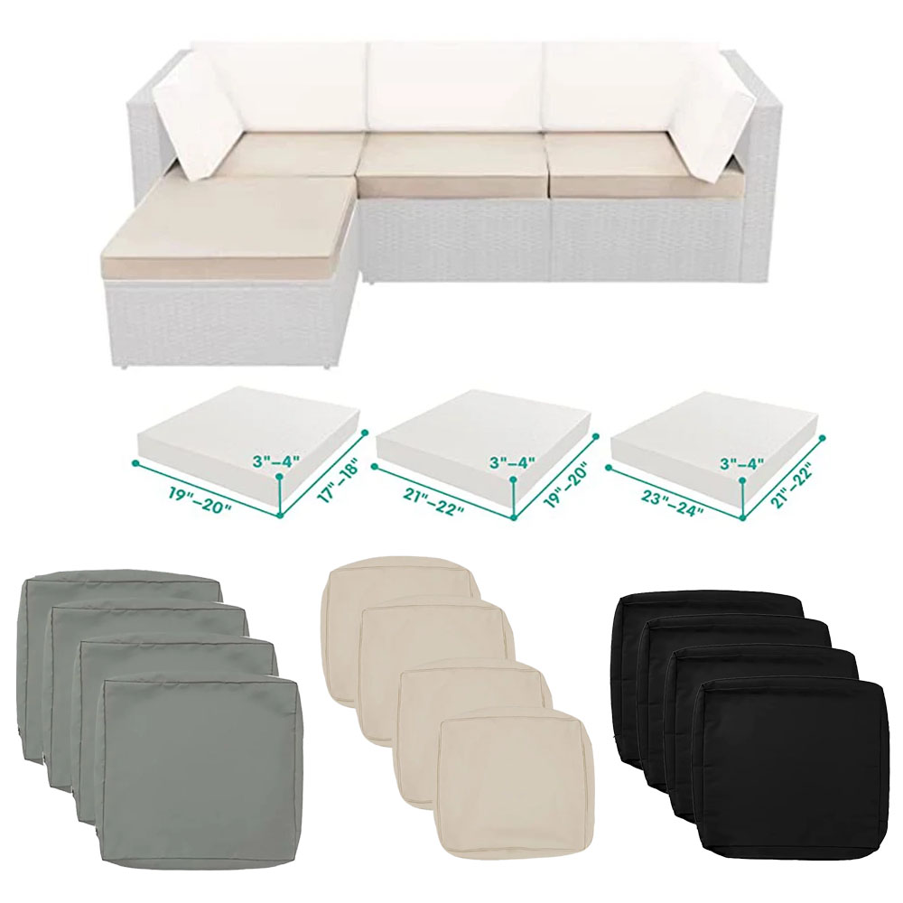 Outdoor Furniture Upholstery - طقم من 1-4 قطع من أغطية