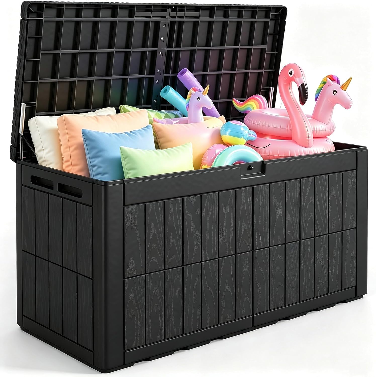 Outdoor Furniture Black - صندوق تخزين خارجي كبير سعة 120