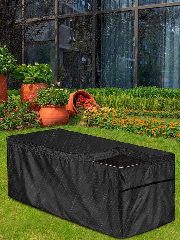 Outdoor Furniture Black - مقاوم للماء حديقة غطاء صندوق تخزين