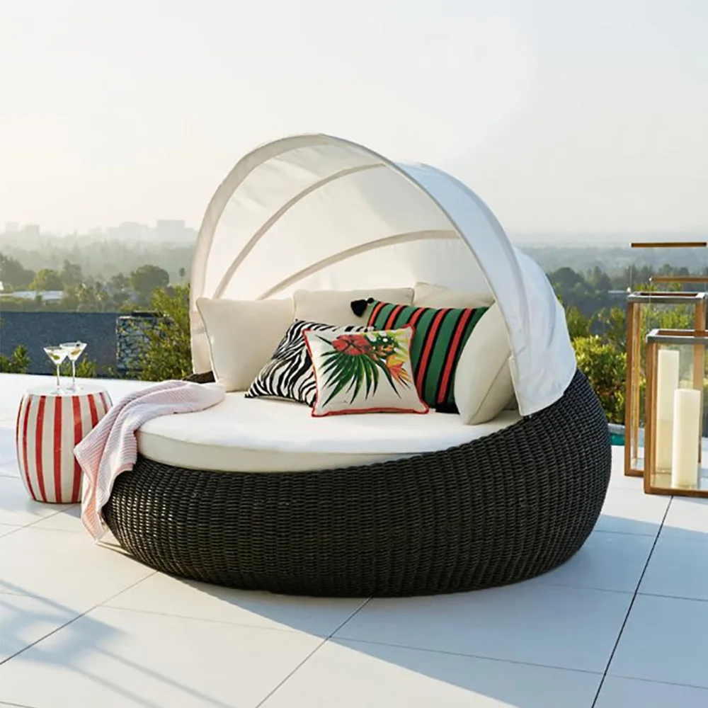 Outdoor Daybed Furniture - L مجموعة أثاث الحدائق صالة الشاطئ