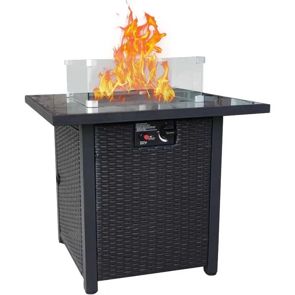 Outdoor Furniture Fire Pit - طقم أثاث خارجي من الخوص، أريكة