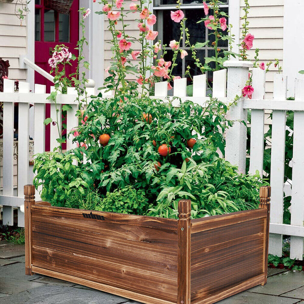 Outdoor Daybed Furniture - صندوق زراعة خشبي خارجي مرتفع للزهور