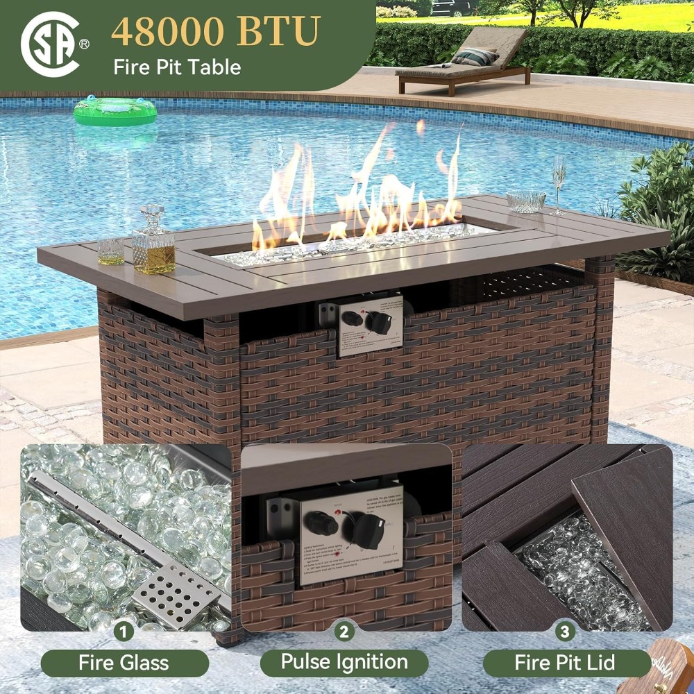 Outdoor Furniture Fire Pit - عرض حصري: طقم أثاث خارجي مكون