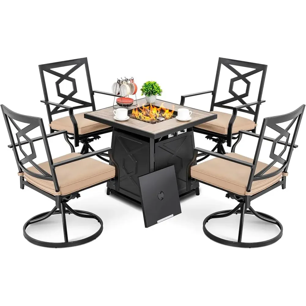 Outdoor Furniture Fire Pit - طقم أثاث خارجي مكون من 5