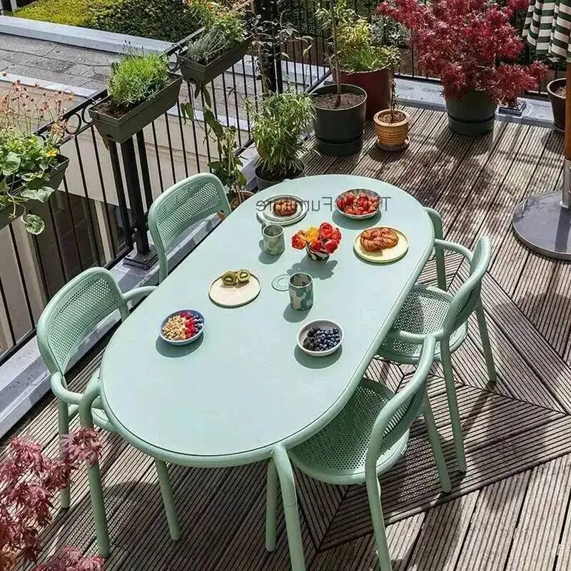 Outdoor Furniture Green - طقم أثاث خارجي للفناء والشرفة، طاولة