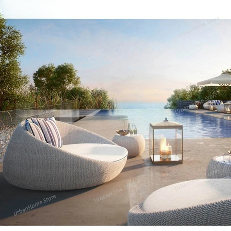 Rattan Lounge Set - أثاث حدائق عصري، طقم أريكة من