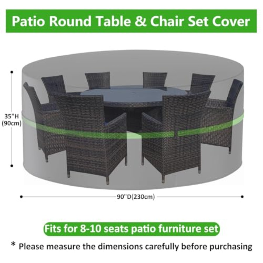 أغطية أثاث الفناء المستديرة، أ - مراجعة Outdoor Furniture Covers Waterproof وسعره