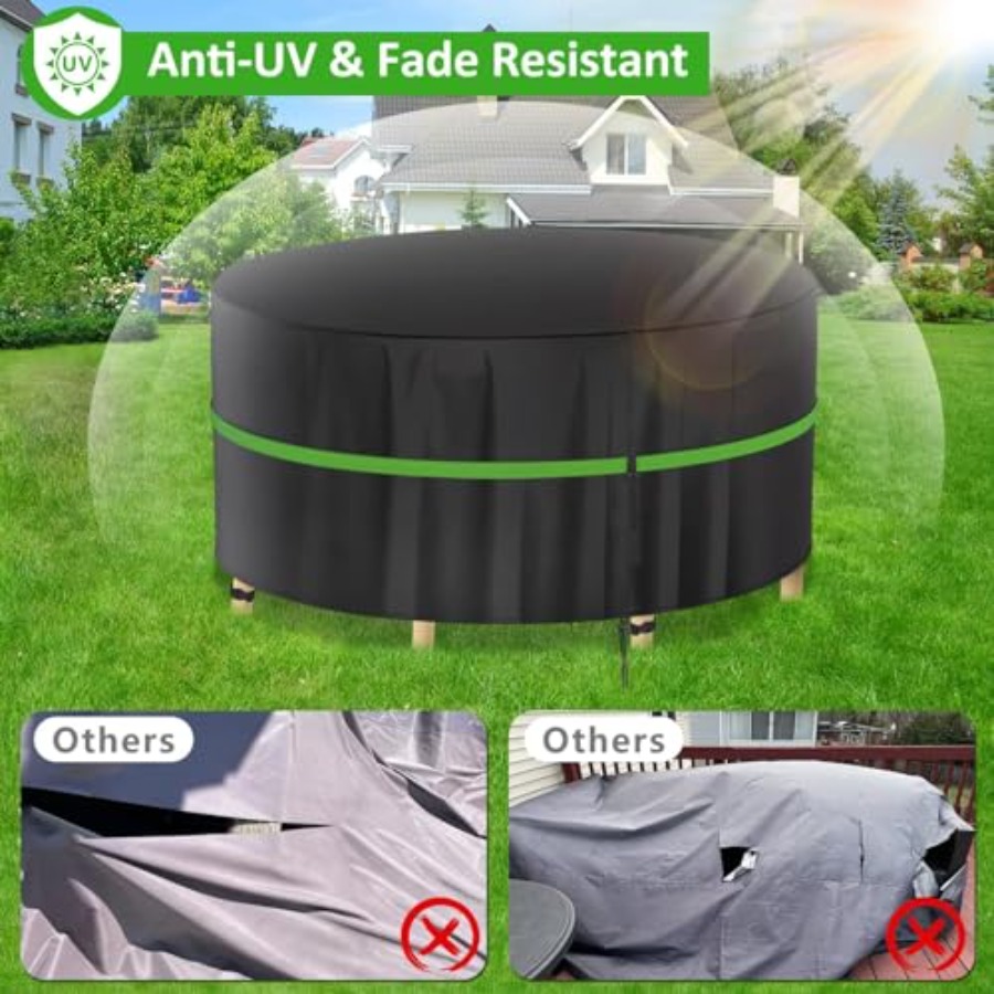 أغطية أثاث الفناء المستديرة، أ - مراجعة Outdoor Furniture Covers Waterproof وسعره