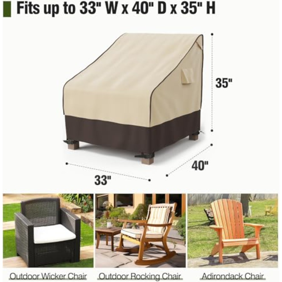 غطاء كرسي الفناء مقاوم للماء،  - مراجعة Outdoor Furniture Covers Waterproof وسعره
