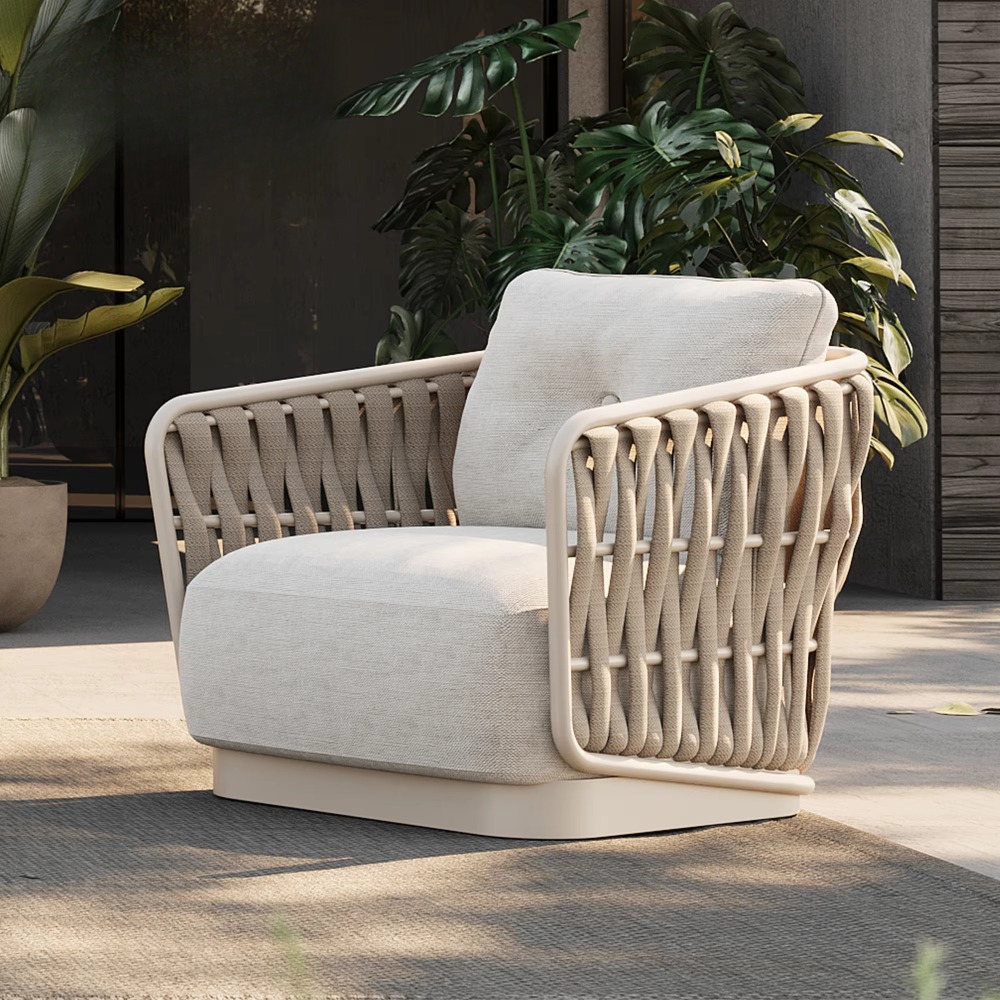 طقم أريكة حديقة فاخر بتصميم حب - مراجعة Rattan Lounge Set وسعره