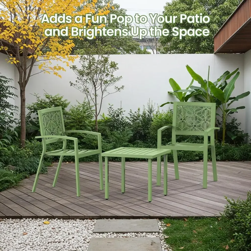طقم بيسترو خارجي من 3 قطع، أثا - مراجعة Outdoor Furniture Green وسعره