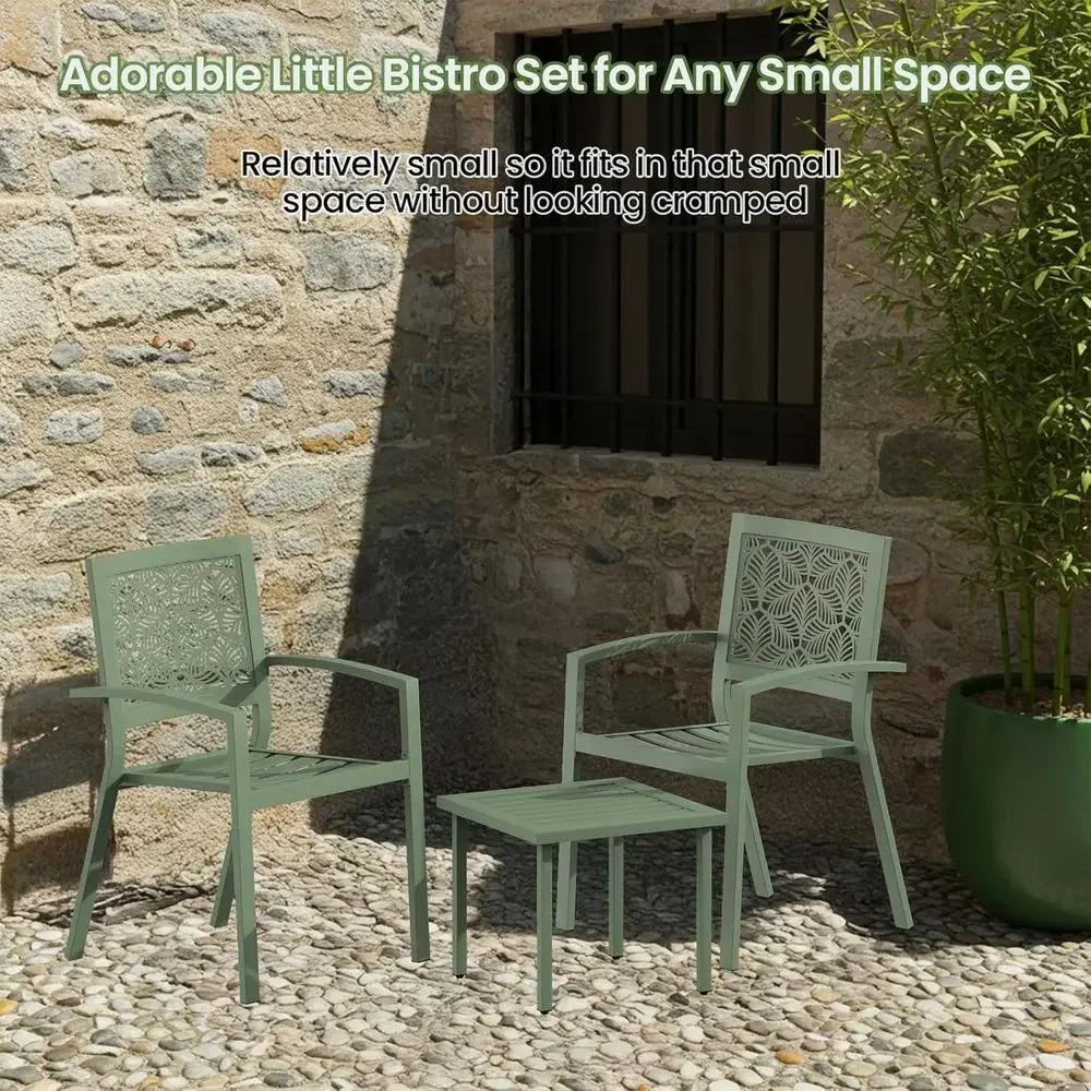 طقم بيسترو خارجي من 3 قطع، أثا - مراجعة Outdoor Furniture Green وسعره