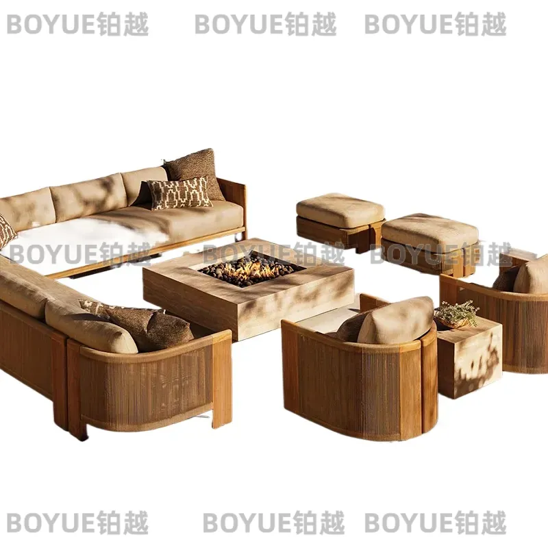 طقم أريكة خارجية من الراتان مع - مراجعة Rattan Lounge Set وسعره