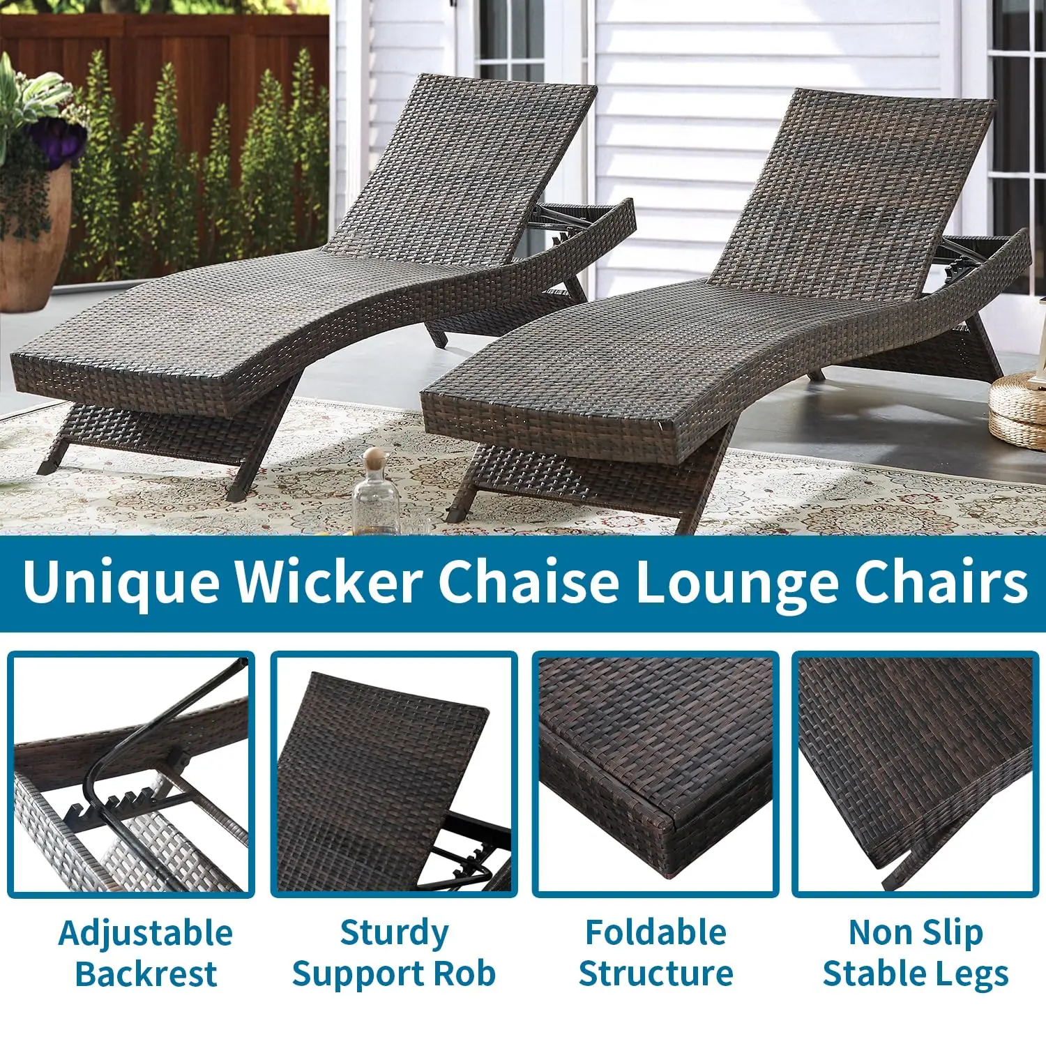 كرسي استرخاء خارجي مع طاولة قه - مراجعة Rattan Lounge Set وسعره