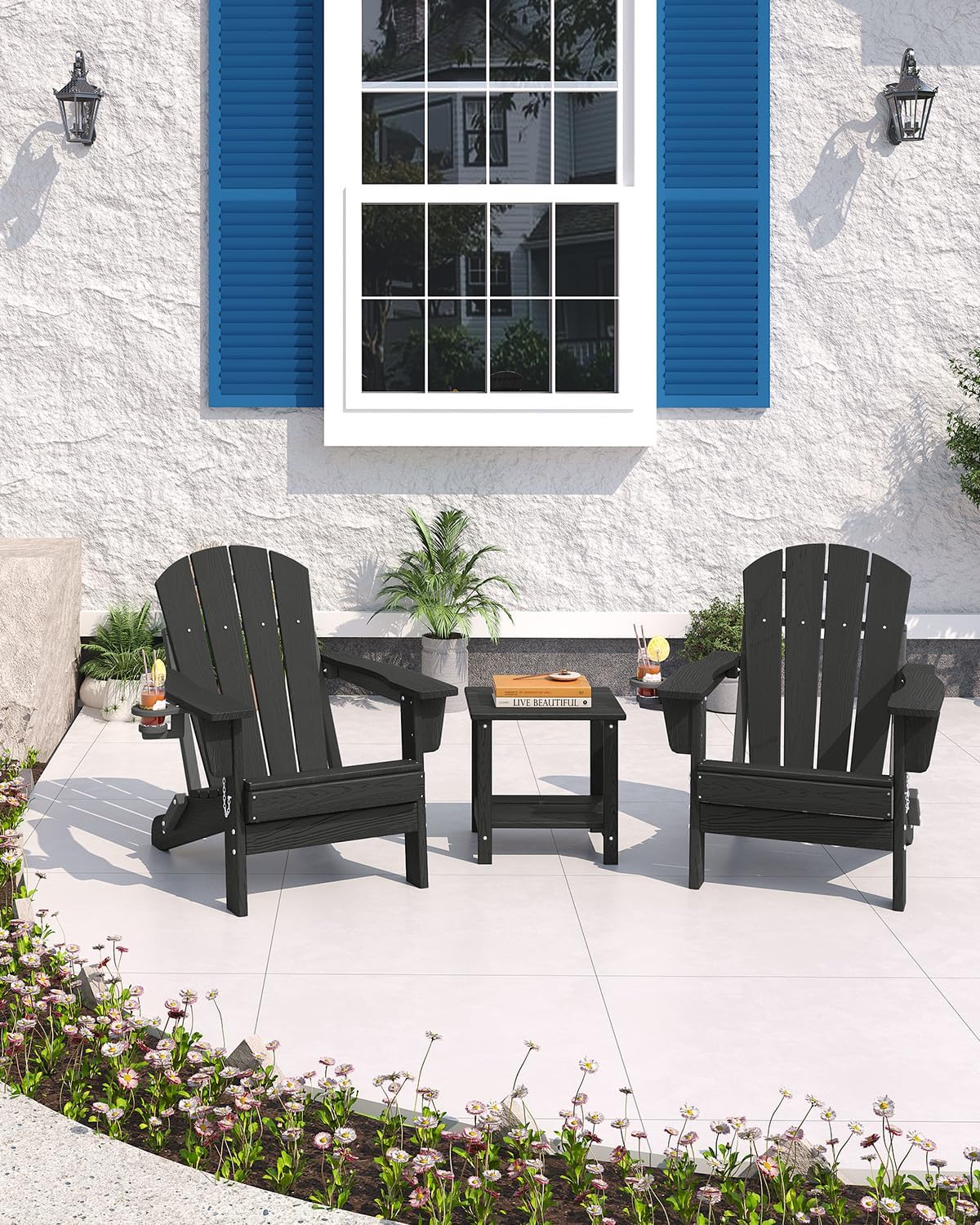 كرسي أديرونداك قابل للطي من ال - مراجعة Outdoor Furniture Fire Pit وسعره