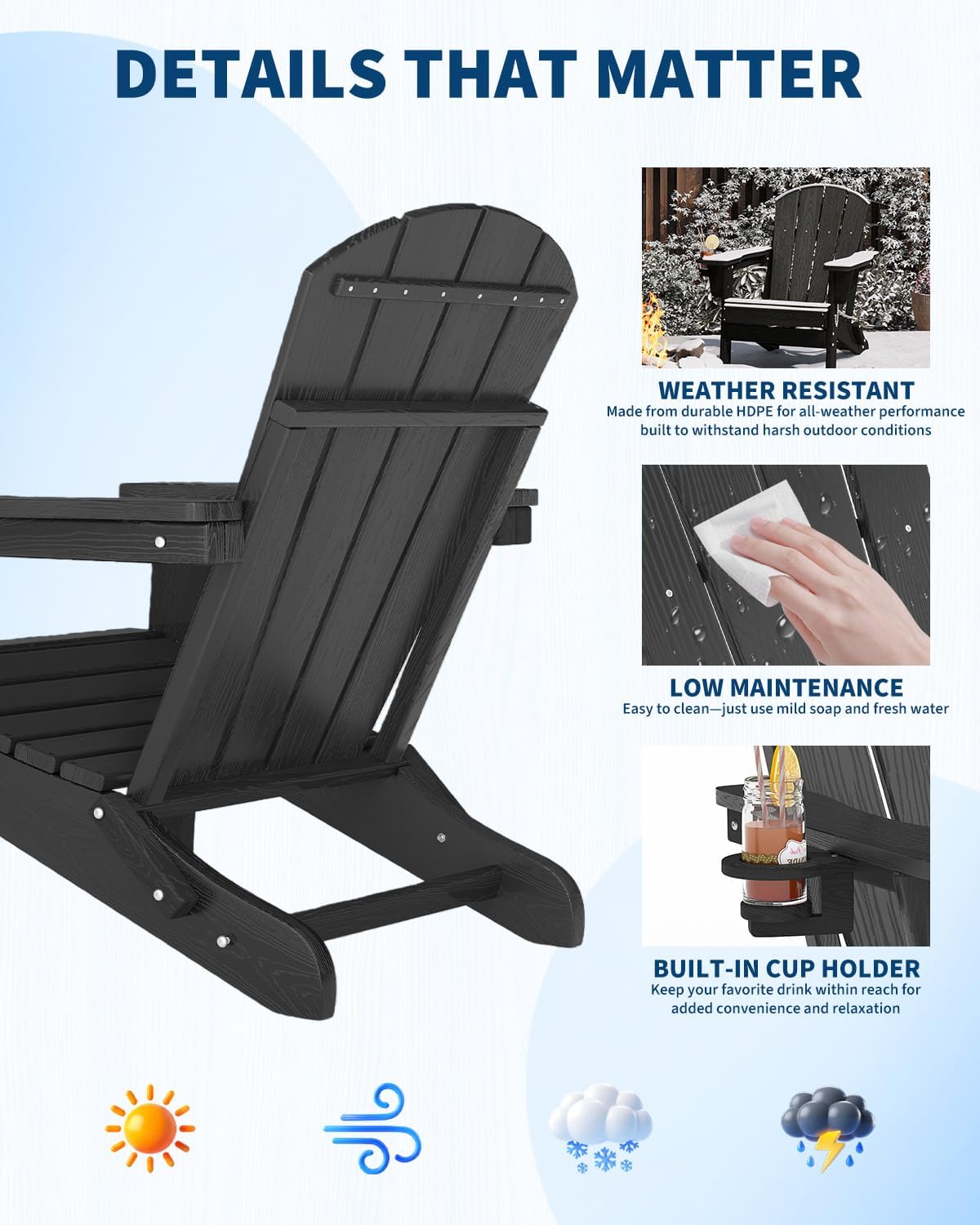 كرسي أديرونداك قابل للطي من ال - مراجعة Outdoor Furniture Fire Pit وسعره