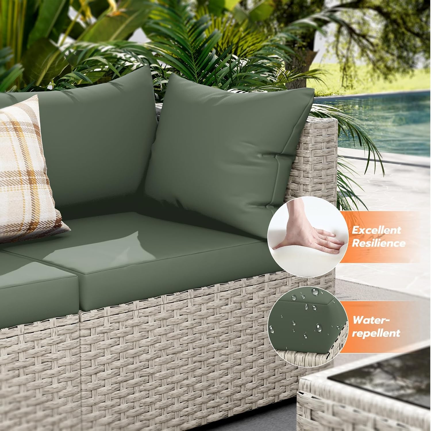 طقم أريكة خارجية من 8 مقاعد مع - مراجعة Outdoor Furniture Fire Pit وسعره