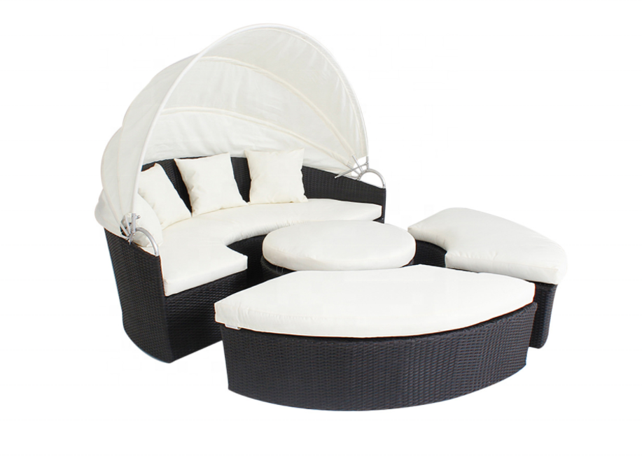 طقم أريكة خارجية دائرية من الر - مراجعة Outdoor Daybed Furniture وسعره