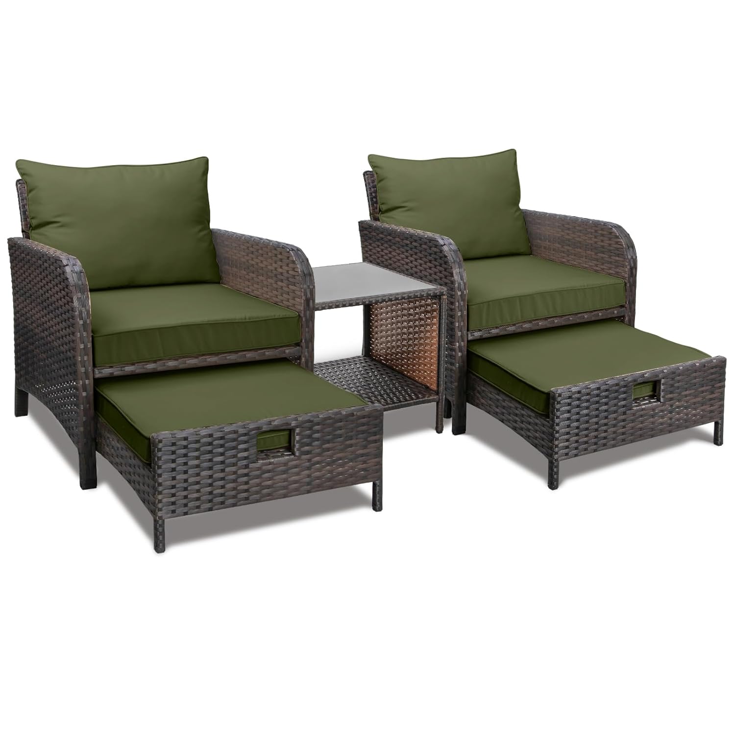 طقم أثاث خارجي من 5 قطع من الر - مراجعة Rattan Lounge Set وسعره