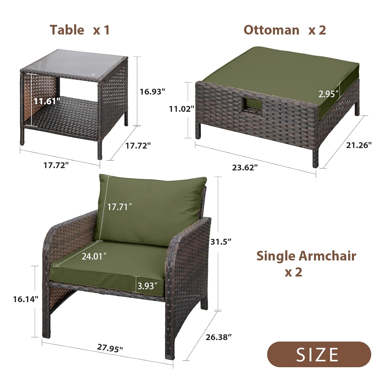 طقم أثاث خارجي من 5 قطع من الر - مراجعة Rattan Lounge Set وسعره