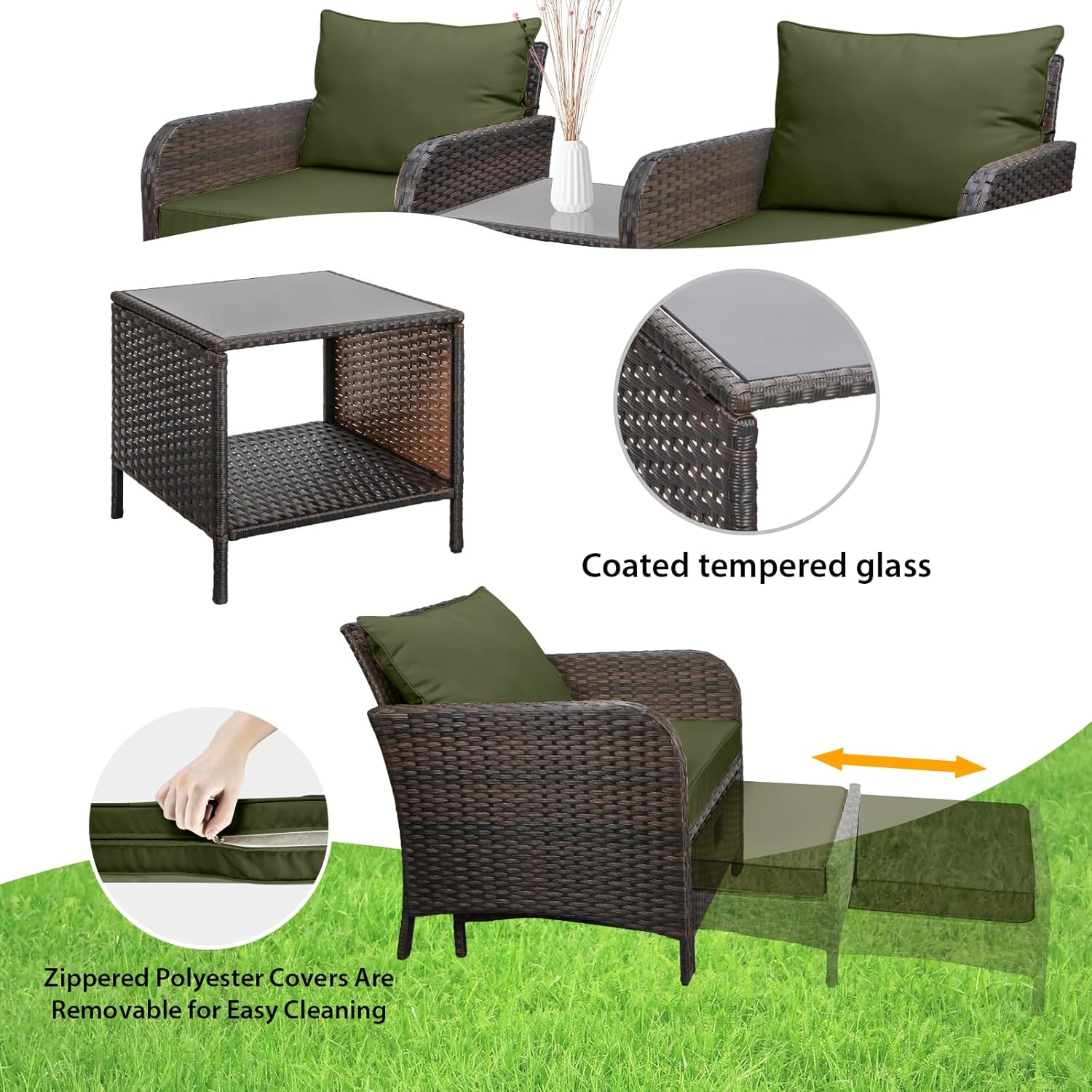 طقم أثاث خارجي من 5 قطع من الر - مراجعة Rattan Lounge Set وسعره