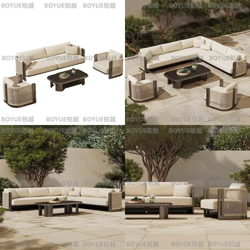 طقم أريكة خارجية من الراتان مع - مراجعة Rattan Lounge Set وسعره