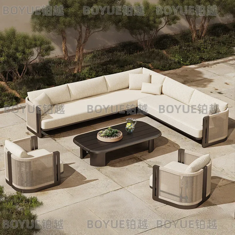طقم أريكة خارجية من الراتان مع - مراجعة Rattan Lounge Set وسعره