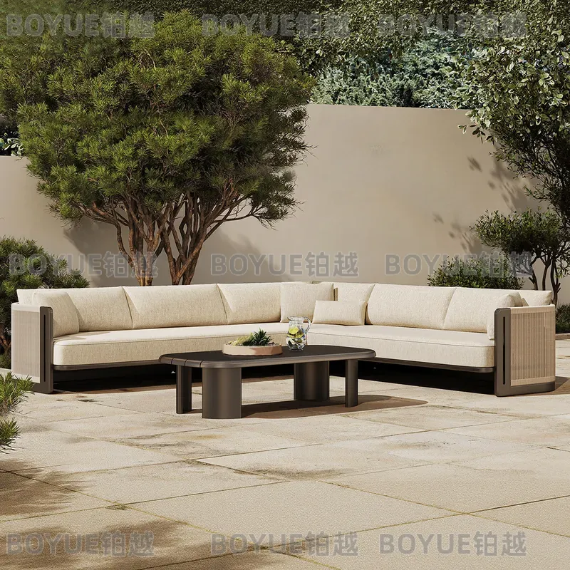 طقم أريكة خارجية من الراتان مع - مراجعة Rattan Lounge Set وسعره