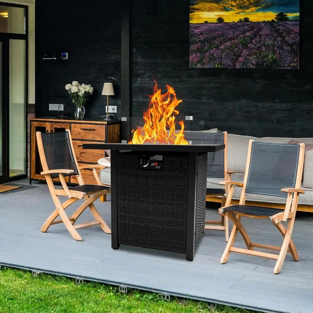 طقم أثاث خارجي من الخوص، أريكة - مراجعة Outdoor Furniture Fire Pit وسعره