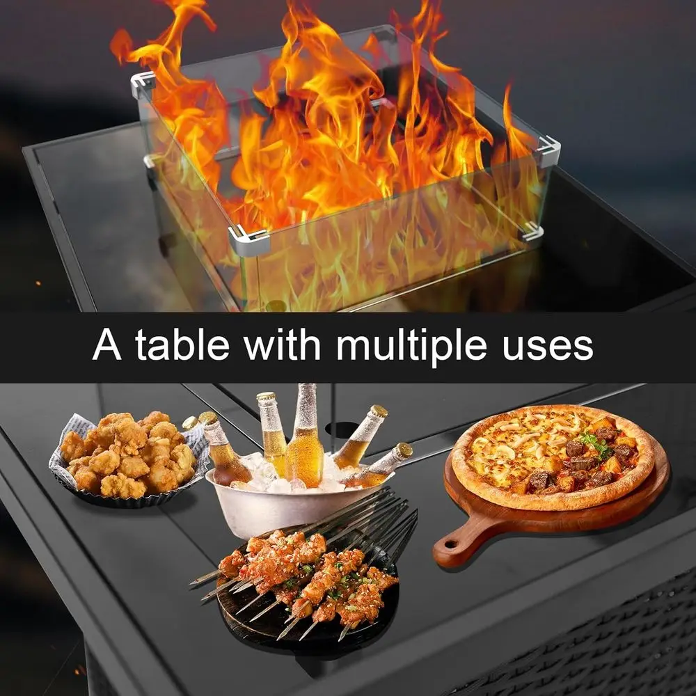 طقم أثاث خارجي من الخوص، أريكة - مراجعة Outdoor Furniture Fire Pit وسعره