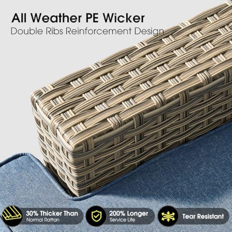 طقم أثاث خارجي مقطعي للشرفة مع - مراجعة Outdoor Furniture Fire Pit وسعره