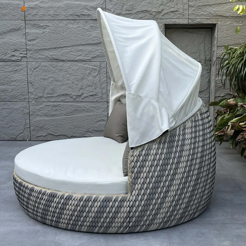 سرير نهاري، مقاوم للأشعة فوق ا - مراجعة Rattan Lounge Set وسعره
