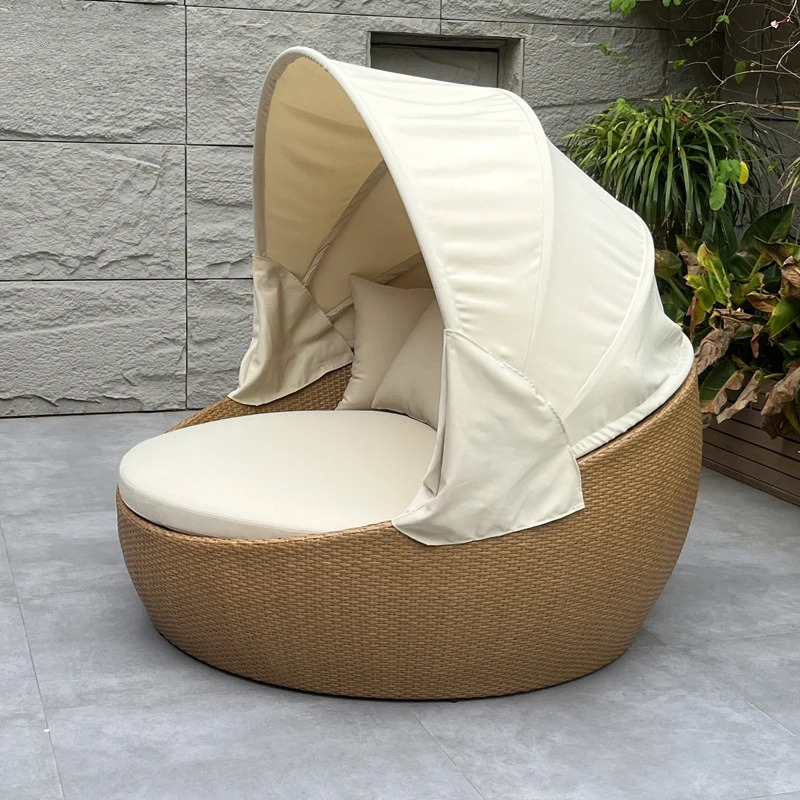 سرير نهاري، مقاوم للأشعة فوق ا - مراجعة Rattan Lounge Set وسعره
