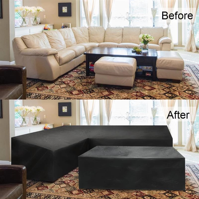 غطاء أثاث خارجي على شكل حرف L، - مراجعة Outdoor Furniture Black وسعره