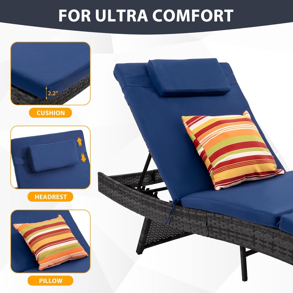طقم كراسي استلقاء من قطعتين، ك - مراجعة Rattan Lounge Set وسعره