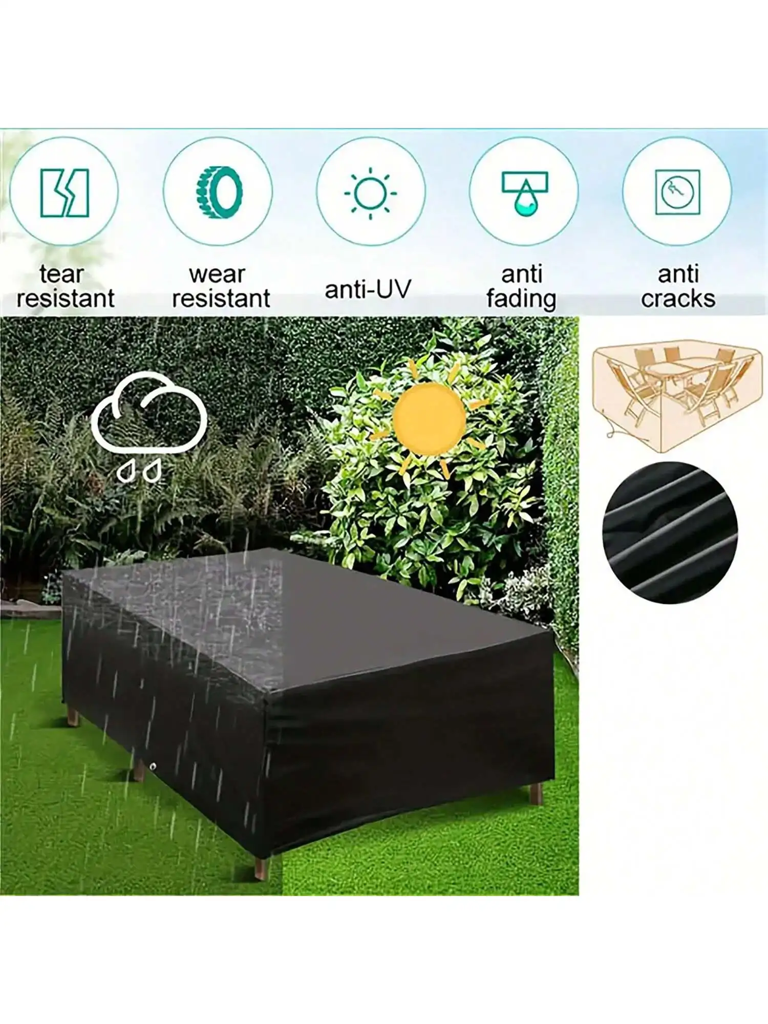 أثاث حديقة الفناء الخارجي متعد - مراجعة Outdoor Furniture Covers Waterproof وسعره