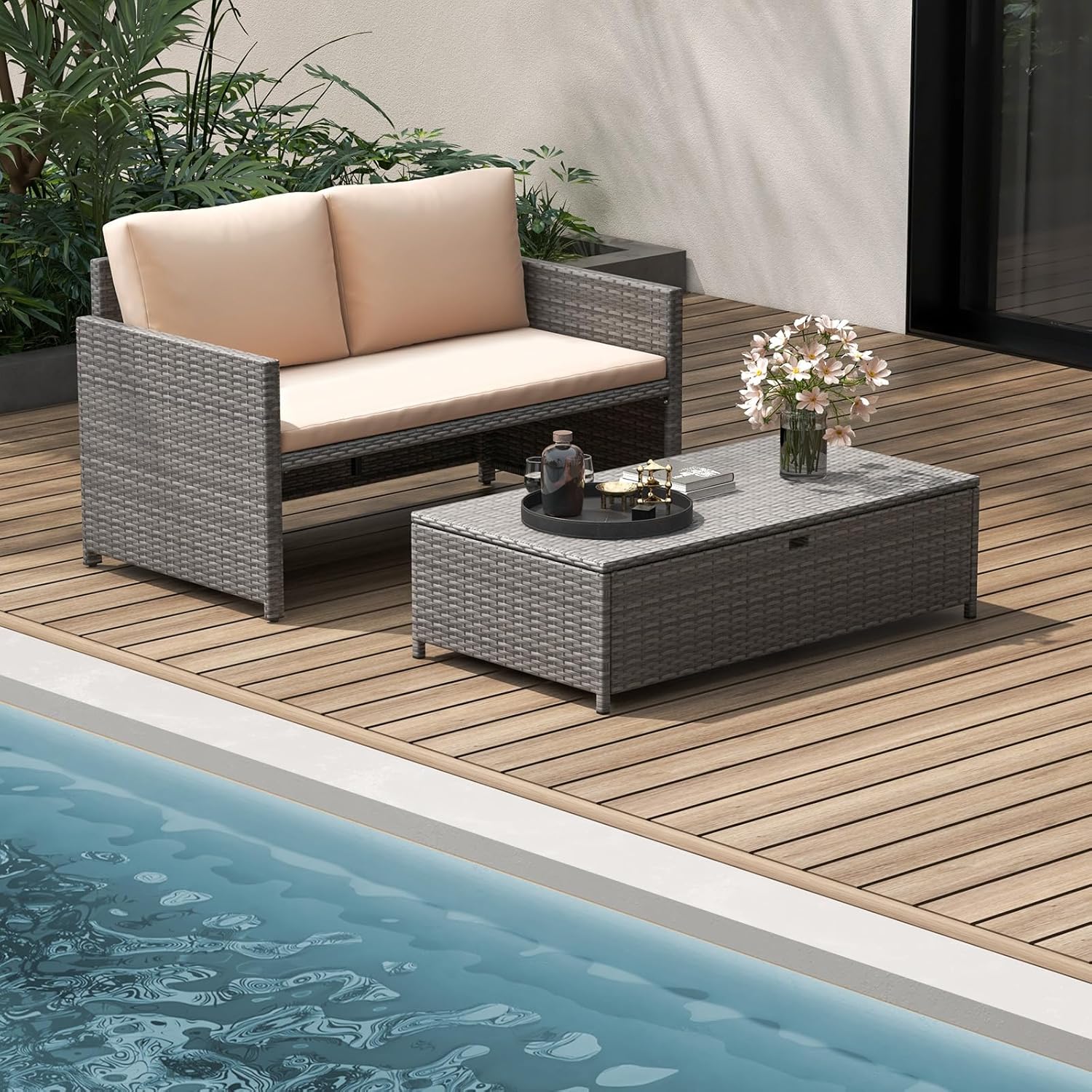سرير نهاري من الخوص للفناء الخ - مراجعة Outdoor Daybed Furniture وسعره