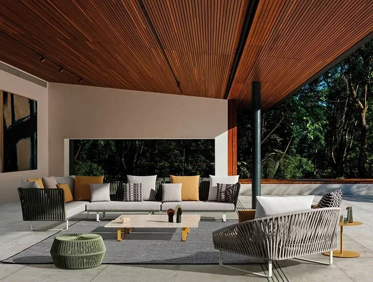 # مجموعة أريكة حديقة الضفيرة ا - مراجعة Rattan Lounge Set وسعره