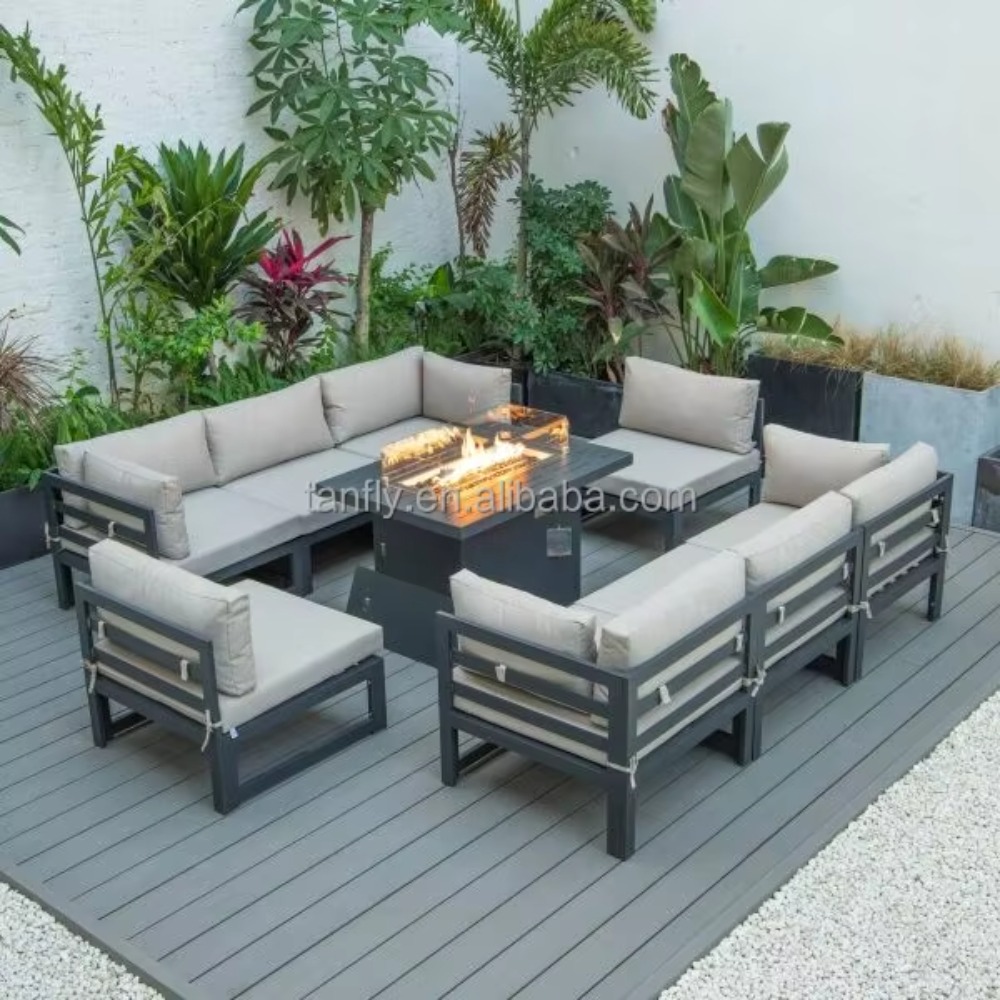 طقم أثاث خارجي للفنادق والفلل، - مراجعة Outdoor Furniture Fire Pit وسعره