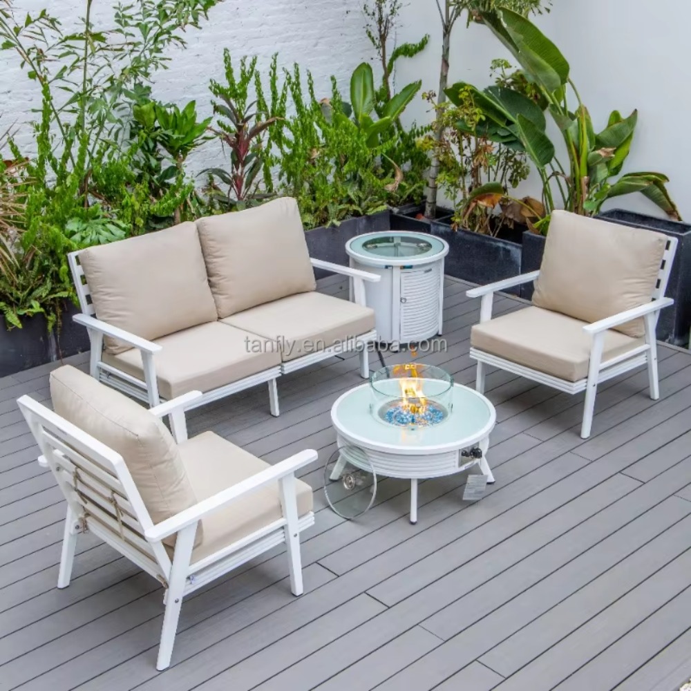 طقم أثاث خارجي للفنادق والفلل، - مراجعة Outdoor Furniture Fire Pit وسعره