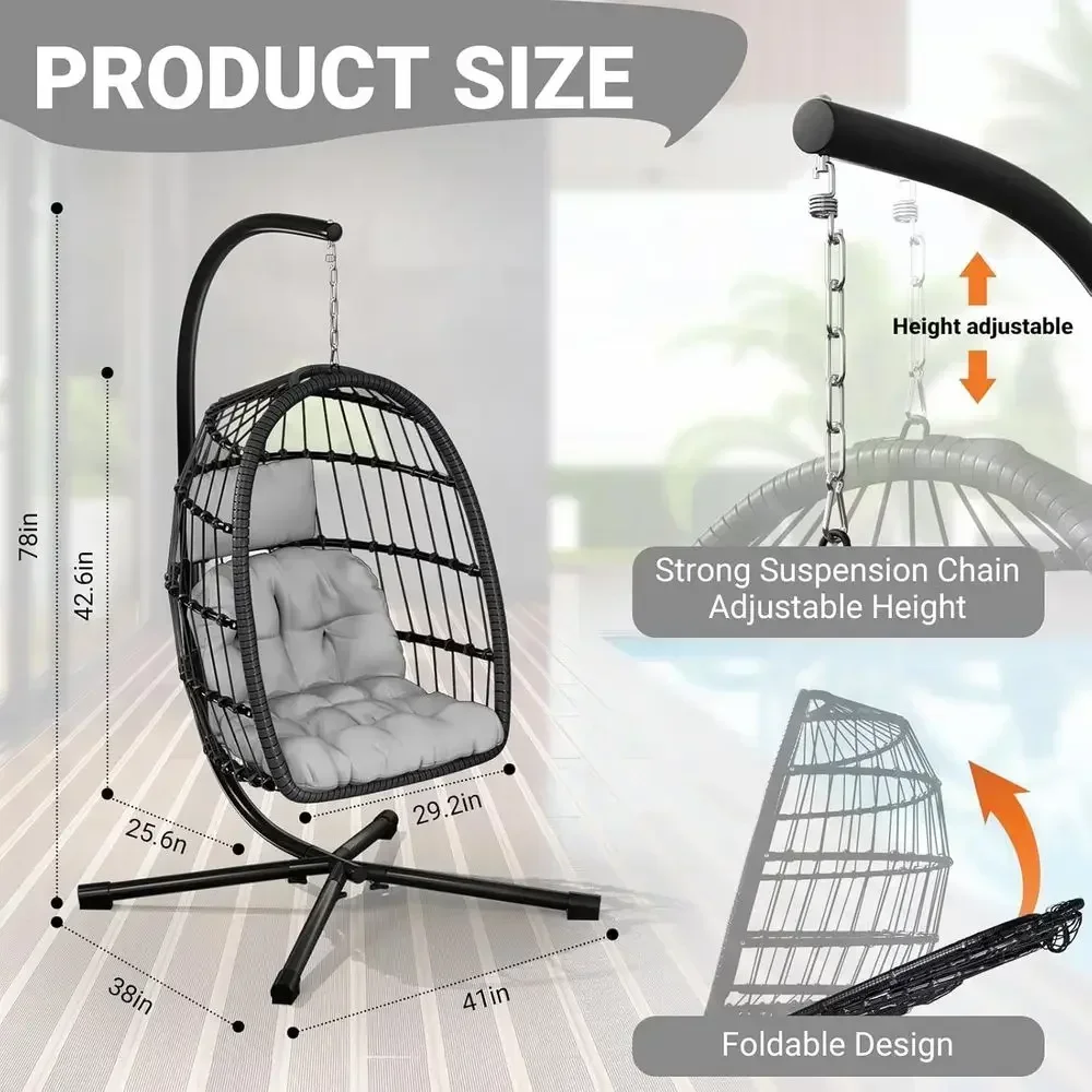 كرسي بيضاوي معلق من الخوص للاس - مراجعة Hanging Egg Chair وسعره