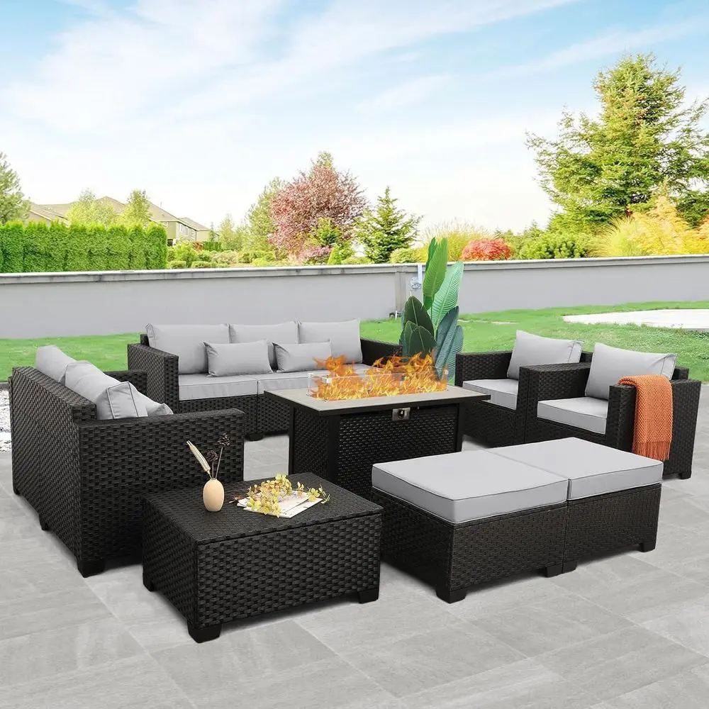 طقم أثاث خارجي مكون من 8 قطع م - مراجعة Outdoor Furniture Fire Pit وسعره