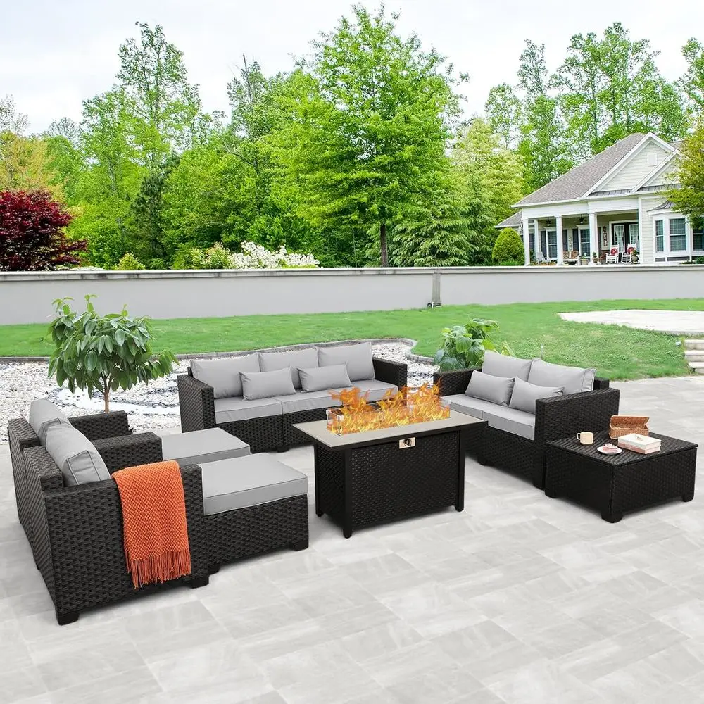 طقم أثاث خارجي مكون من 8 قطع م - مراجعة Outdoor Furniture Fire Pit وسعره
