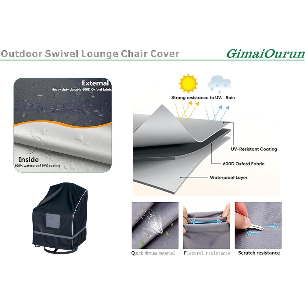 غطاء كرسي هزاز دوار للاستخدام  - مراجعة Outdoor Furniture Covers Waterproof وسعره