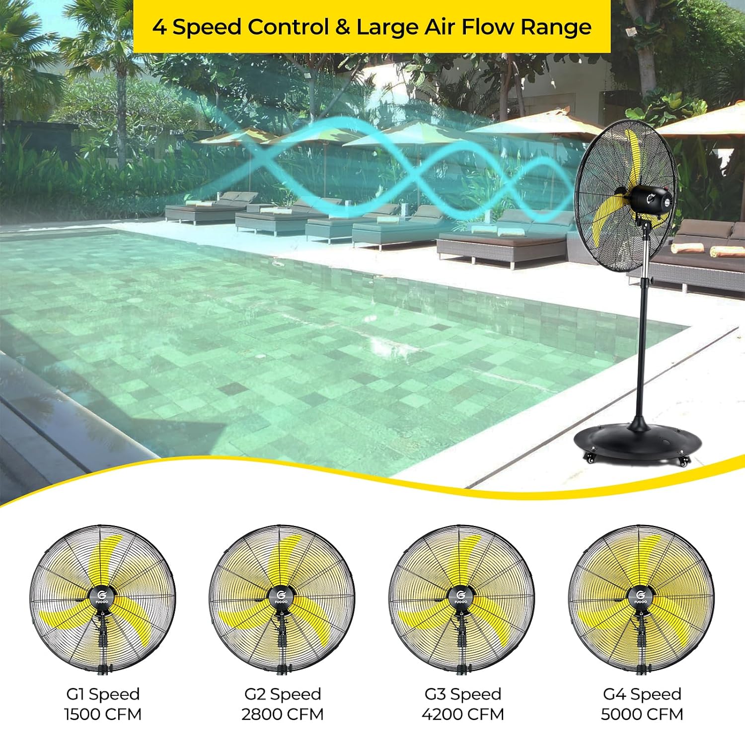 مروحة عمودية خارجية متذبذبة مق - مراجعة Outdoor Furniture Waterproof وسعره
