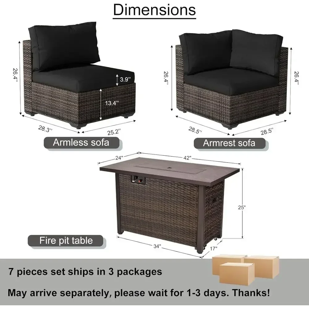 طقم أثاث خارجي مكون من 7 قطع م - مراجعة Outdoor Furniture Fire Pit وسعره