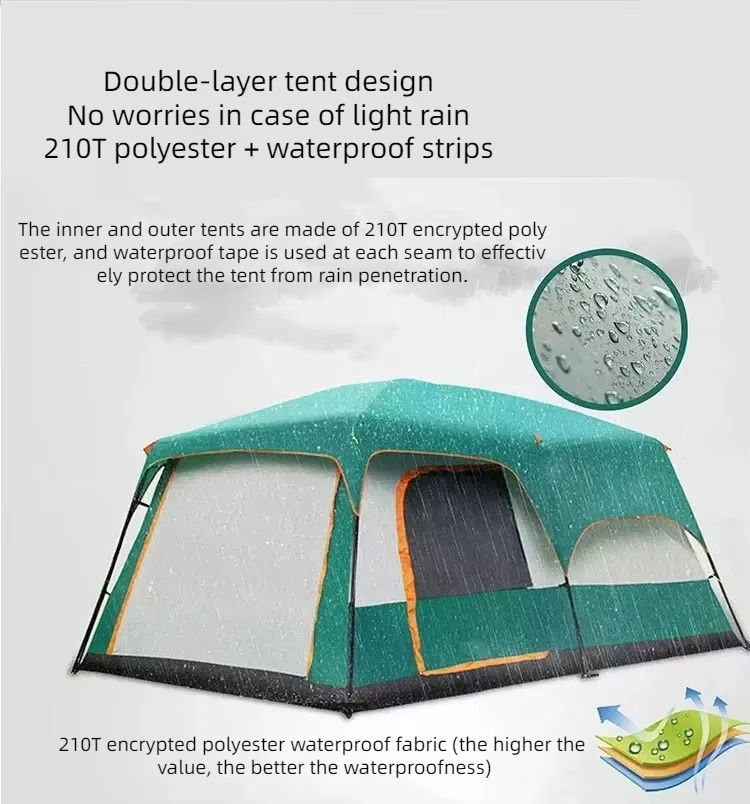 خيمة تخييم فاخرة كبيرة، غرفتي  - مراجعة Outdoor Furniture Waterproof وسعره