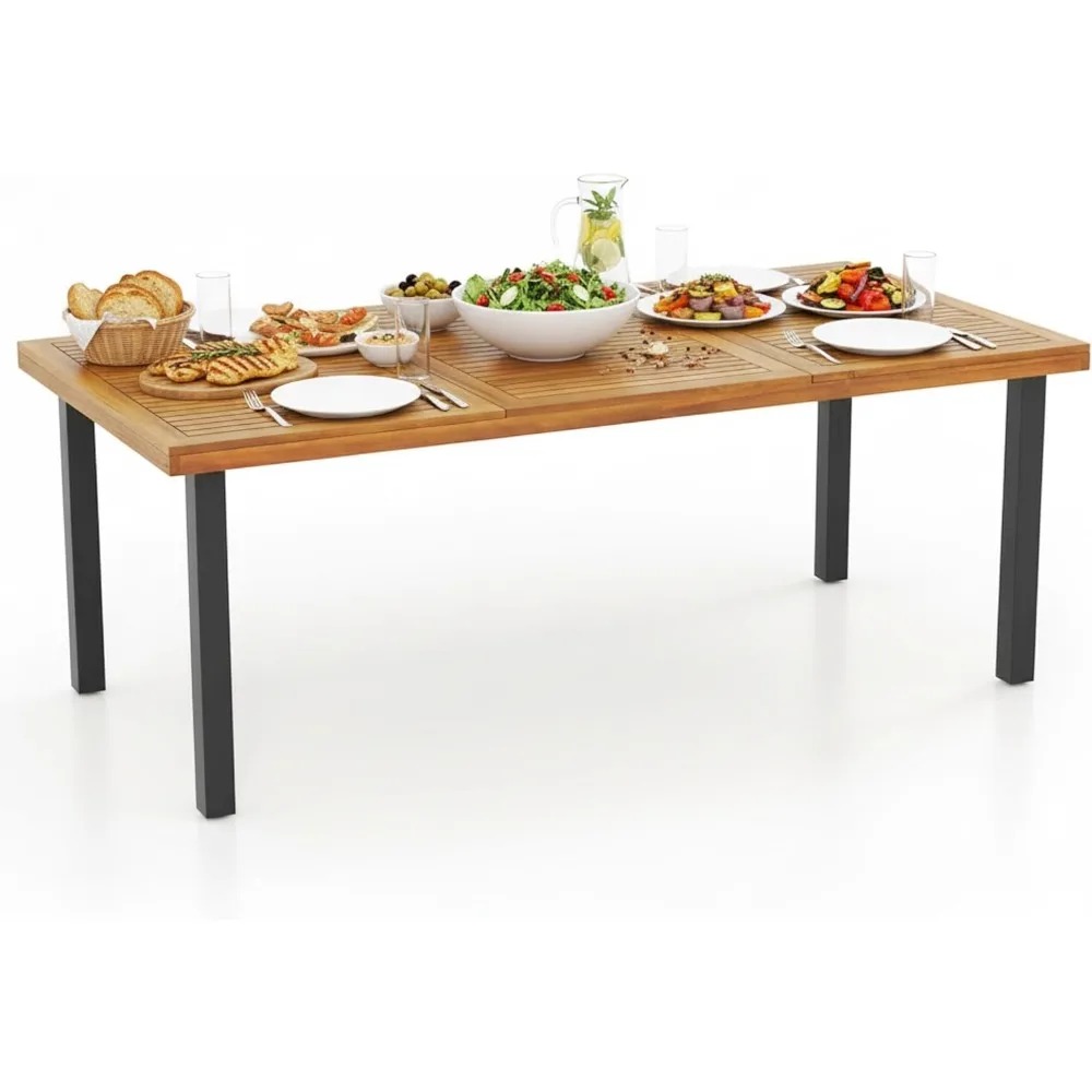 طاولة طعام خارجية من خشب الأكا - مراجعة Outdoor Furniture Green وسعره