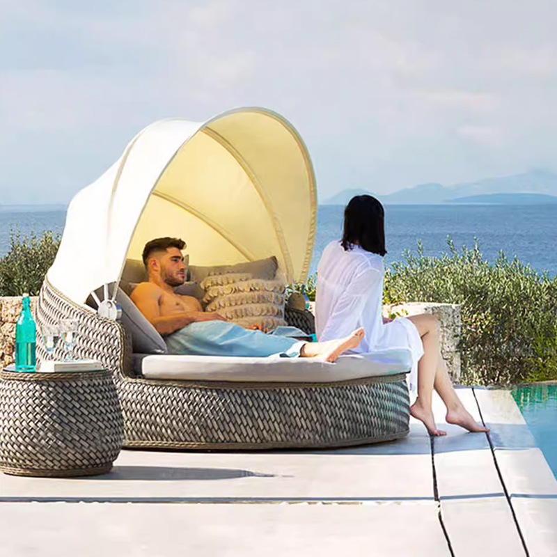 الخشب الشمال حديقة الأثاث مجمو - مراجعة Rattan Lounge Set وسعره